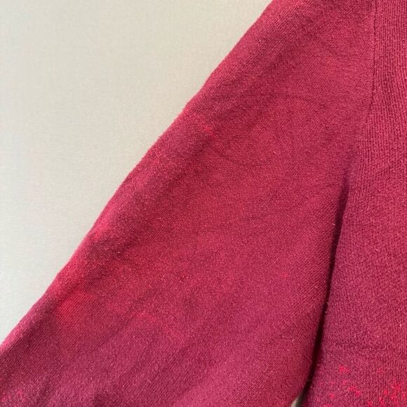 Calvin Klein Red Men’s Knit Sweater Splatter Style Size Large Cotton Blend - Picture 6 of 15